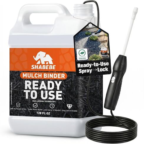 Ready to Use Mulch Binder with Electric Sprayer-1 Gallon Rock Glue for Landscaping, Intertek Test Landscape Pea Gravel Glue, Pet Safe Gravel Stabilizer for Garden Bed, Patio, Yard & Driveways in Kuwait
