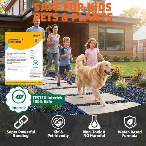 Ready to Use Mulch Binder with Electric Sprayer-1 Gallon Rock Glue for Landscaping, Intertek Test Landscape Pea Gravel Glue, Pet Safe Gravel Stabilizer for Garden Bed, Patio, Yard & Driveways in Kuwait