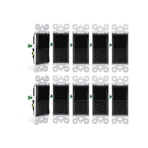 3 Way Switch White, Greencycle 4 Pack Three Way/Single Pole Light Switch Rocker Switches 15A 120/277V, On/Off Rocker Paddle Interrupter, Residential/Commercial Grade,Home & Office,UL/CUL in Saudi Arabia