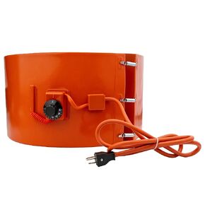 MMS 55 جالون طبل سخان الفرقة، 120V 1200W 86–302 ℉ التحكم في درجة الحرارة قابل للتعديل، سخان برميل معدني معزول للزيت والشحوم والعسل وحزام التدفئة السائل in Kuwait
