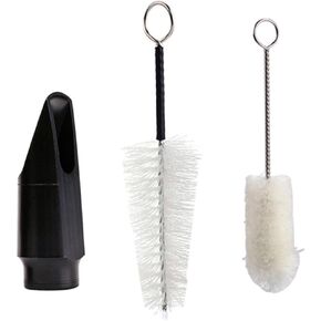 HOMSFOU Soprano Saxophone Mouthpiece Plastic Material with 2pcs Cleaning Brushes Easy-blowing and Smooth Tone for Saxophone for Saxophonists in Saudi Arabia