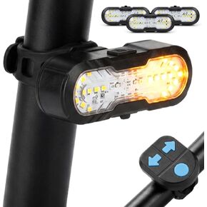 Bike Tail Light with Wireless Remote Turn Signals, USB Rechargeable Bicycle Rear Light, Waterproof LED Cycling Safety Warning Light for Mountain Road Bikes in Saudi Arabia