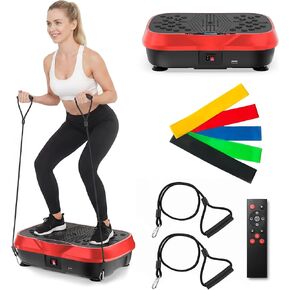 ALSO GO Vibration Plate Exercise Machine, 200 Speeds & 10 Models, 500LB Capacity, LED Display, Bluetooth Audio, Large Shake Plate with Loop Bands for Full Body Fitness, Lymphatic Drainage, Pain Relief in Saudi Arabia