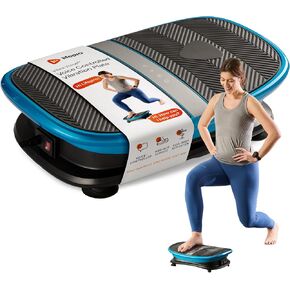 Lifepro Vibra Voice Vibration Plate Exercise Machine — Voice Control & Optional Heat Function Curved Vibrating Platform Machine with 30 Speed Levels — Whole Body Vibration Plate for Lymphatic Drainage in Saudi Arabia