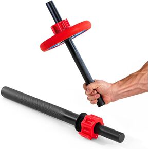 Wrist Strength Stick 1&2in Olympic Plate Forearm Strengthener, Wrist Strengthener with Upgraded Steel Tube and Long Comfortable Knurled Grip, Wrist Exerciser for Wrist Curls,Supination & Pronation in Kuwait