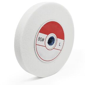 1 Piece Benchtop Grinding Wheel, 5 Inches, Suitable for Grinding Alloy Steel, Hardened Steel, High Carbon Steel and Other Metals. 80 Grit, 1/2" Mandrel Hole, 0.67" Thickness (White Corundum) in Saudi Arabia