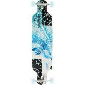 San Clemente Longboards Broken Glass Double Drop Longboard Complete Skateboard - 9" x 39" in Saudi Arabia