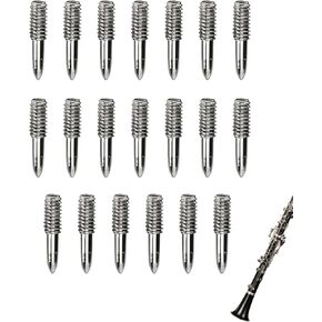 Clarinet Repair Screws - 20-Piece Flat Head Screw Kit for Woodwind Instrument Maintenance, 2mm x 7.5mm (0.08" x 0.30") Clarinet Replacement Hardware for Professionals & Hobbyists in Kuwait