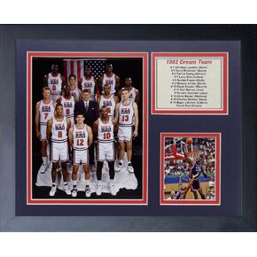 1992 USA Dream Team Olympic Basketball Team 11" X 14" Framed Photo Collage by Legends Never Die, Inc. in Kuwait