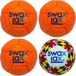 كرة تدريب لاكروس من SWAX LAX Orange and Maryland Bundle - كرة تدريب داخلية وخارجية مع ارتداد وارتدادات أقل - نفس الحجم والوزن مثل كرة لاكروس التنظيمية ولكنها ناعمة in Kuwait