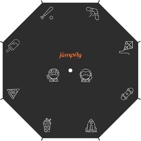 غطاء ظل الترامبولين من Jumpfly، غطاء الترامبولين لـ 14FT 8 أقطاب مستقيمة مستديرة للحماية من الشمس، سهل التركيب، ملحقات الترامبولين لملعب الفناء الخلفي in Kuwait