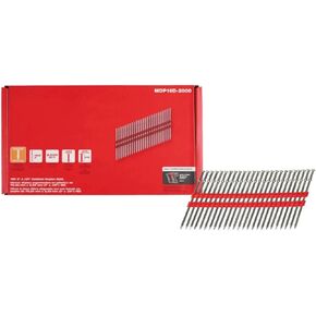 For Milwaukee Tool Mdp16d-2000 Duplex Nails, 3 5/8 In L, 10 Ga, Plain, Flat Head, in Kuwait