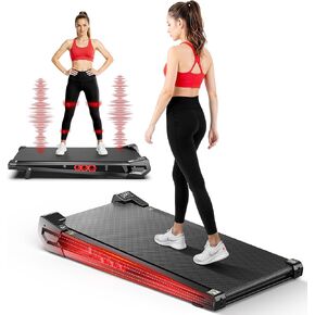 FUNRAY Under Desk Vibration Walking Pad - 3 in 1 Vibration Plate Treadmill with Remote Control, Quiet Brushless with 5% Manual Incline, Portable for Home Office in Kuwait