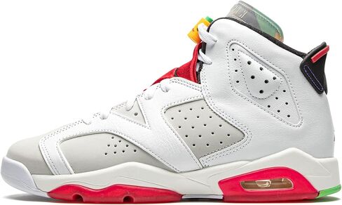 رمادي محايد / أسود / أبيض / أحمر حقيقي Nike Grade School Air Jordan 6 Retro in Kuwait