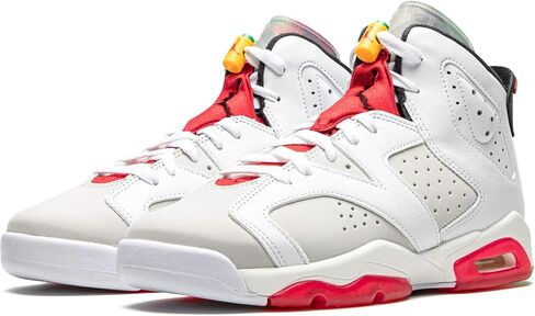 رمادي محايد / أسود / أبيض / أحمر حقيقي Nike Grade School Air Jordan 6 Retro in Kuwait