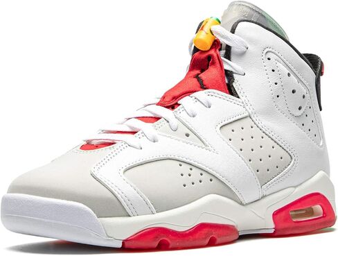 رمادي محايد / أسود / أبيض / أحمر حقيقي Nike Grade School Air Jordan 6 Retro in Kuwait