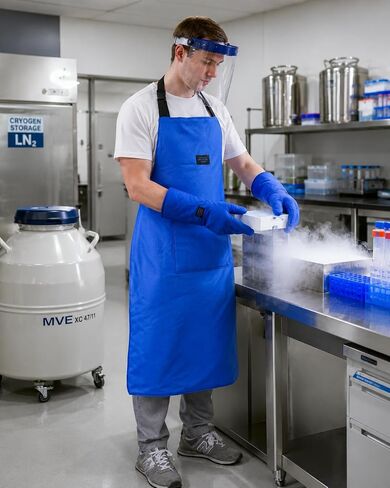 -196°C/-320°F Cryogenic Gloves, Anti-Static Liquid Nitrogen & Dry Ice Handling Safety Work Gloves for Extreme Cold in Kuwait