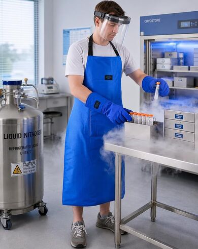 -196°C/-320°F Cryogenic Gloves, Anti-Static Liquid Nitrogen & Dry Ice Handling Safety Work Gloves for Extreme Cold in Kuwait