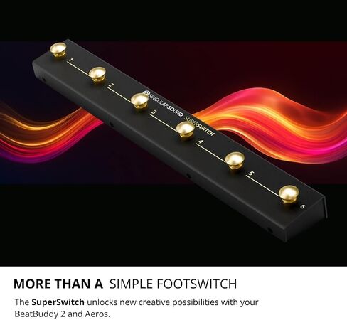 Singular Sound SuperSwitch للاستخدام مع BeatBuddy 2 Drum Machine وEros Looper | 6 أزرار | أوامر متعددة الأزرار | لحظة مفتاح القدم | التحكم الموسع in Kuwait
