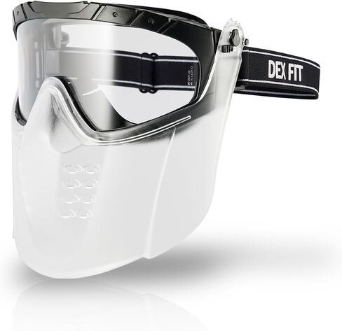 DEX FIT SG220 Plus Safety Goggles, Long-Lasting 1-2 Year Anti-Fog Coating, Z87.1 Scratch Resistant Eye Protection, Soft OTG Fit for Construction & Lab; Smoke Tinted Lens, 1 PC in Kuwait
