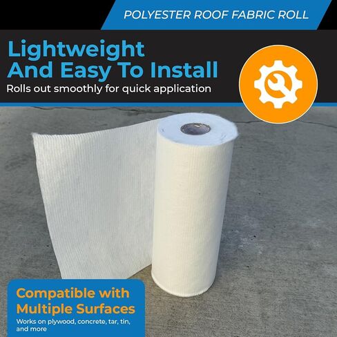 Contouring Polyester Roof Reinforcement Fabric (12" x 81 ft Roll) - Sandbaggy (1, 12" x 81 ft) in Kuwait