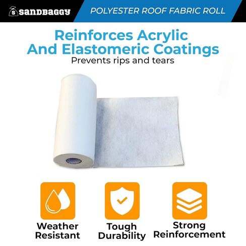 Contouring Polyester Roof Reinforcement Fabric (12" x 81 ft Roll) - Sandbaggy (1, 12" x 81 ft) in Kuwait