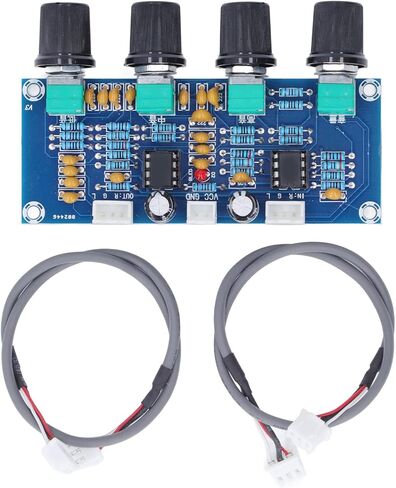 Zerodis Modules Channel Preamplifier Board with 2pcs Connecting Cable for Digital Amplifier DC 12V 24V Preamp Module Dual in Kuwait