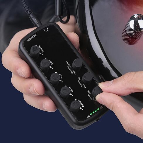 USB Rechargeable Bass Headphone Amplifier, Clean Overdrive Distortion Echo Reverb for Musicians in Kuwait