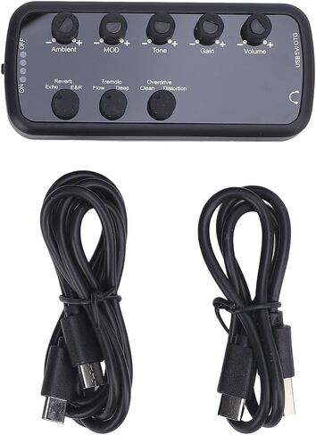 USB Rechargeable Bass Headphone Amplifier, Clean Overdrive Distortion Echo Reverb for Musicians in Kuwait