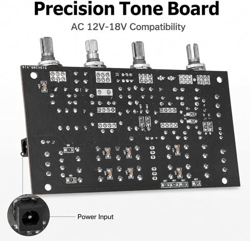 أجزاء مكبر الصوت Preamp للوحة النغمة مع مفتاح التكبير، تيار متردد 12 فولت - 18 فولت، مادة PCB - قابلة للترقية، مثالية لعشاق الصوت in Kuwait