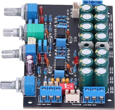 أجزاء مكبر الصوت Preamp للوحة النغمة مع مفتاح التكبير، تيار متردد 12 فولت - 18 فولت، مادة PCB - قابلة للترقية، مثالية لعشاق الصوت in Kuwait