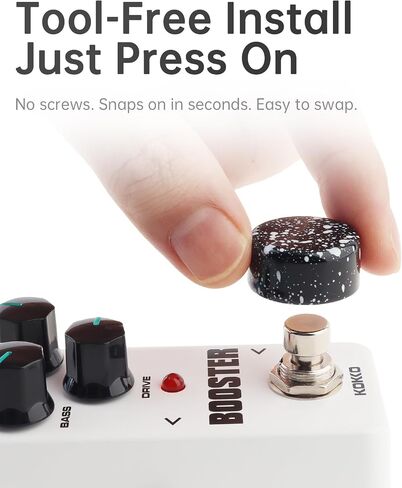 6pcs Guitar Effect Pedal Footswitch Caps,Aluminum Alloy Shell Colorful Dot Painted Guitar Effect Pedal Foot Switch Protection Cap, Tool-Free Snap-On Design Pedal Foot Nail Cap in Kuwait