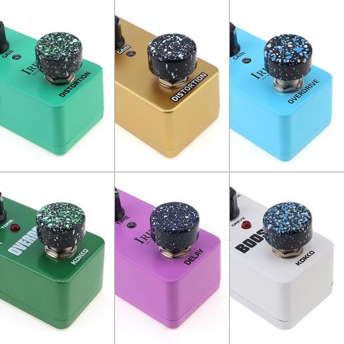 6pcs Guitar Effect Pedal Footswitch Caps,Aluminum Alloy Shell Colorful Dot Painted Guitar Effect Pedal Foot Switch Protection Cap, Tool-Free Snap-On Design Pedal Foot Nail Cap in Kuwait