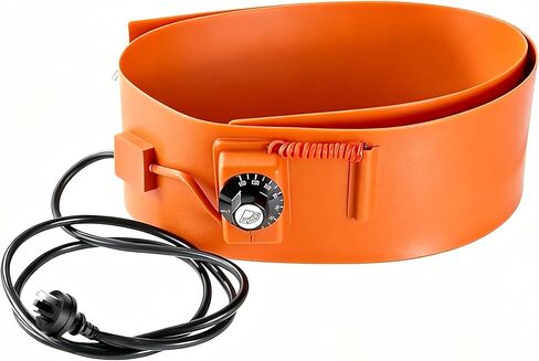 Metal Drum Heater for 55 Gallon Barrel, 110V Bucket Heater for Metal Oil Drum, Heating Band with Adjustable Thermostat, Heavy Duty Silicone Rubber Grease Keg Honey Pail Heater (68.5" x 5") in Kuwait