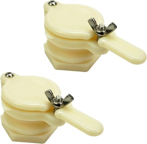 2pcs Easy-Flow Honey Gate Valve - Durable Plastic Beekeeping Extractor Tap for Bottling, Fits Most Barrels (2pcs) in Kuwait