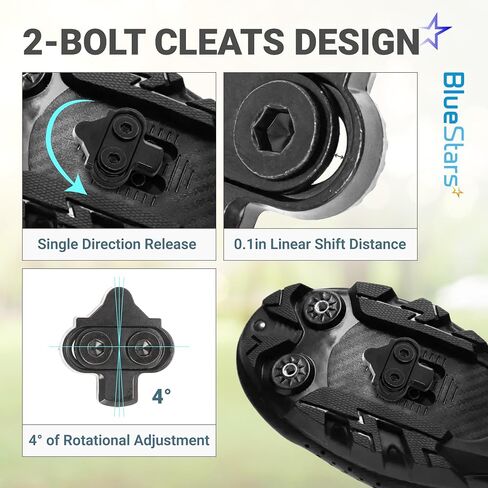 BlueStars 2 Packs Bike Cleats - Compatible with Shimano - Cycling Cleat for Cycling Shoes Suitable for Spinning Indoor Cycling Mountain Biking Outdoor Road Cycling in Kuwait