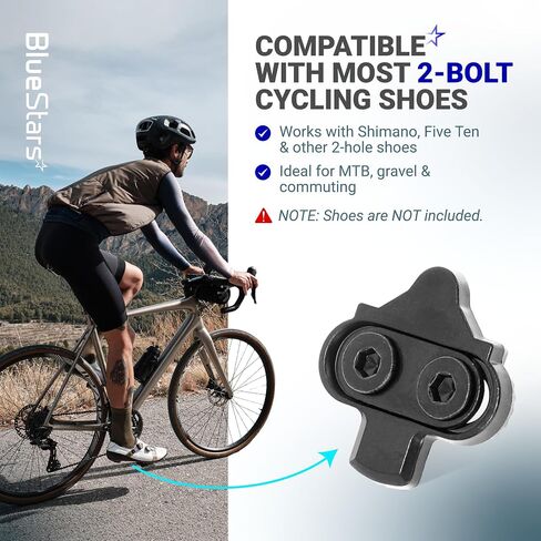 BlueStars 2 Packs Bike Cleats - Compatible with Shimano - Cycling Cleat for Cycling Shoes Suitable for Spinning Indoor Cycling Mountain Biking Outdoor Road Cycling in Kuwait