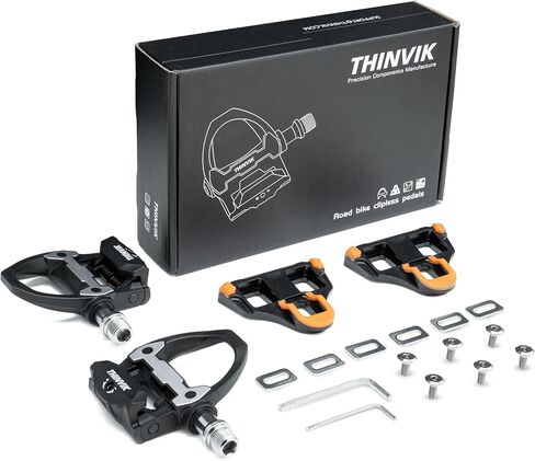 دواسات Thinvik Clipless دواسات ركوب الدراجات على الطرق مع مرابط متوافقة مع مركز دواسة نظام Shimano SPD SL 53 مم in Kuwait