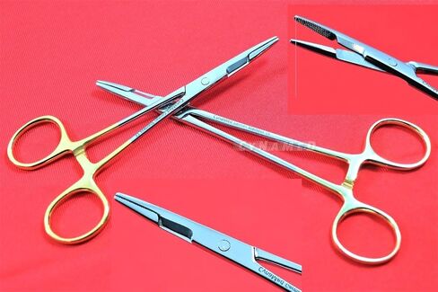 HEMOSTAT FORCEPS PREMIUM OLSEN HEGAR NEEDLE HOLDER 6.5 Inches 2PCS CYNAMED in Kuwait