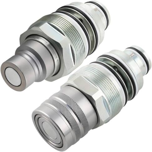 Flat Face Coupler Kit 2X Male And Female Compatible With T250 T300 T320 6679837 6680018 Hydraulic Quick Connect Coupler in Kuwait