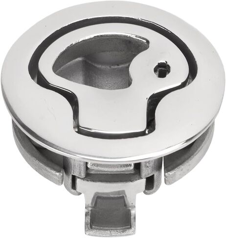 2in Boat Door Hatch Lock, 316 Stainless Steel Flush Pull Slam Latch with Key Lock, for Marine RV Cabinets in Kuwait