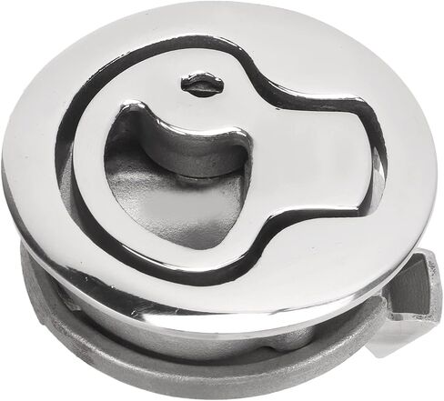 2in Boat Door Hatch Lock, 316 Stainless Steel Flush Pull Slam Latch with Key Lock, for Marine RV Cabinets in Kuwait