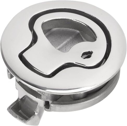 2in Boat Door Hatch Lock, 316 Stainless Steel Flush Pull Slam Latch with Key Lock, for Marine RV Cabinets in Kuwait