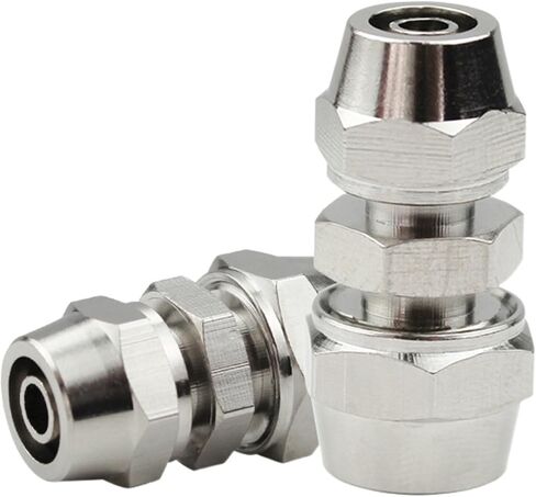 PG/PU6/8/10/12/14/16 Copper Quick-twist Connector Straight-through Reducing Air Pipe Direct Lock Nut 1Pcs(QuicktwistPU*14) in Kuwait