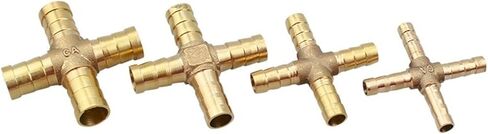 Copper Pagoda Joint Quick Insert Straight T-type Tee Four-way 6/8/10/12/16mm Gas Pipe Hose Head 1Pcs(PagodaT-typeTee6mm) in Kuwait