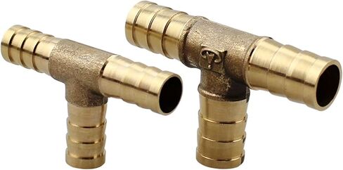 Copper Pagoda Joint Quick Insert Straight T-type Tee Four-way 6/8/10/12/16mm Gas Pipe Hose Head 1Pcs(PagodaT-typeTee6mm) in Kuwait