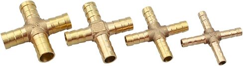 Copper Pagoda Joint Quick Insert Straight T-type Tee Four-way 6/8/10/12/16mm Gas Pipe Hose Head 1Pcs(PagodaT-typeTee6mm) in Kuwait