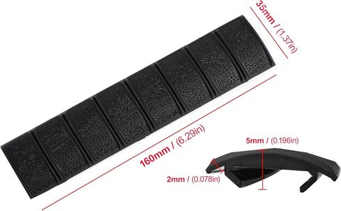6.25" Non-Slip Equipment Channel Cover, 3 Packs Checkered Protector Covers Panel Set for 20mm Picatinny Rail in Kuwait