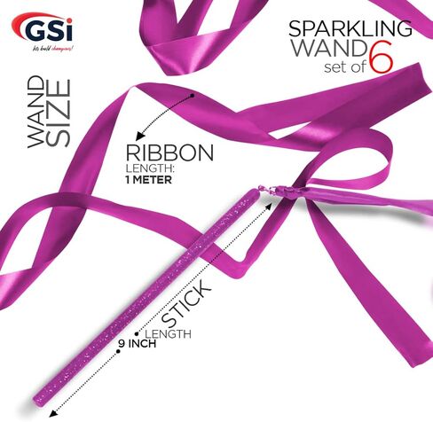 حزمة مظلة قوس قزح GSi بطول 12 قدمًا مع 6 عصا شريطية متلألئة - مجموعة أنشطة اللعب والرقص من أجل PE والجمباز والمرح في الهواء الطلق in Kuwait