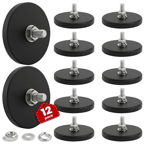 E BAVITE 30PCS 1/4inch Rubber Coated Magnets, 30LBS Anti-Scratch Neodymium Large Magnet Magnetic Non-Slip Strong Monting Magnet for Lighting Bar, Camera and Additional Mirrors in Saudi Arabia
